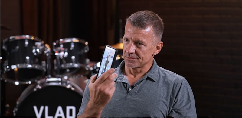 Eric Prince with Unplugged telephone  credit: YouTube