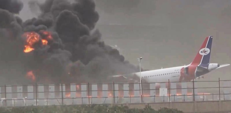 Israel attack Sanaa airport credit: Reuters Anadolu