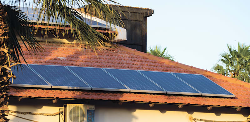 Rooftop solar panels in Israel credit: Shutterstock
