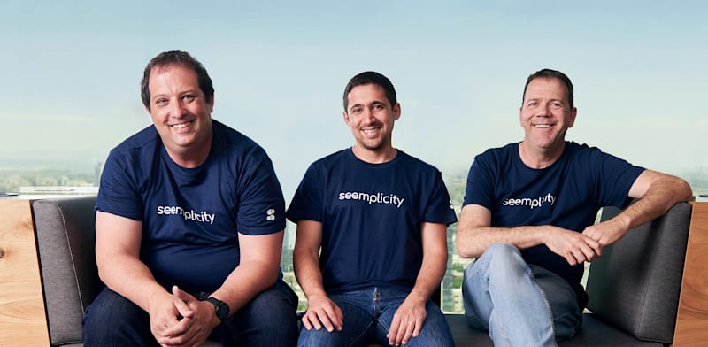 Seemplicity founders Yoran Sirkis, Ravid Circus, and Rotem Cohen Gadol credit: Ben Yitzhaki