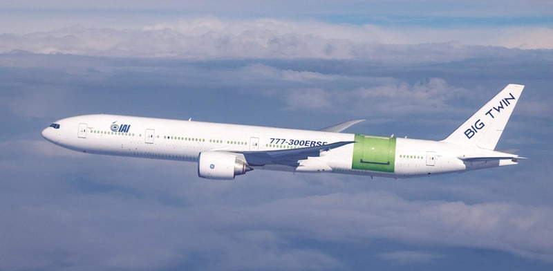 Boeing 777 cargo plane after conversion credit: IAI