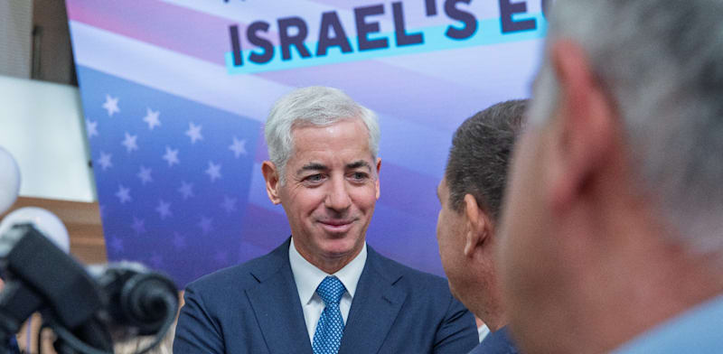 Bill Ackman at the Tel Aviv Stock Exchange   credit: Inbal Marmari