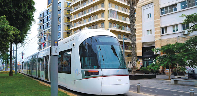 Tel Aviv light rail in Jaffa credit: Shutterstock